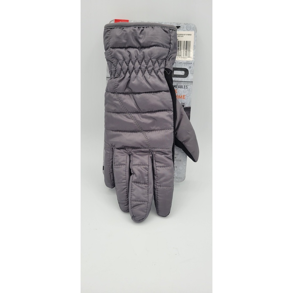 Head Womens Waterproof Hybrid Lightweight Gloves Gray Black Winter Sensatec M